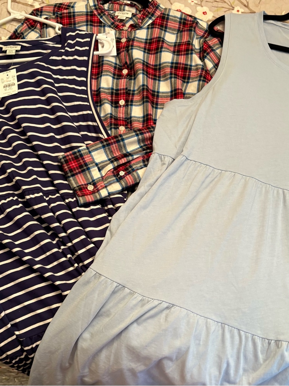 J. Crew 3 piece bundle, 2 XXL dresses NWT and one 2X shirt also NWT